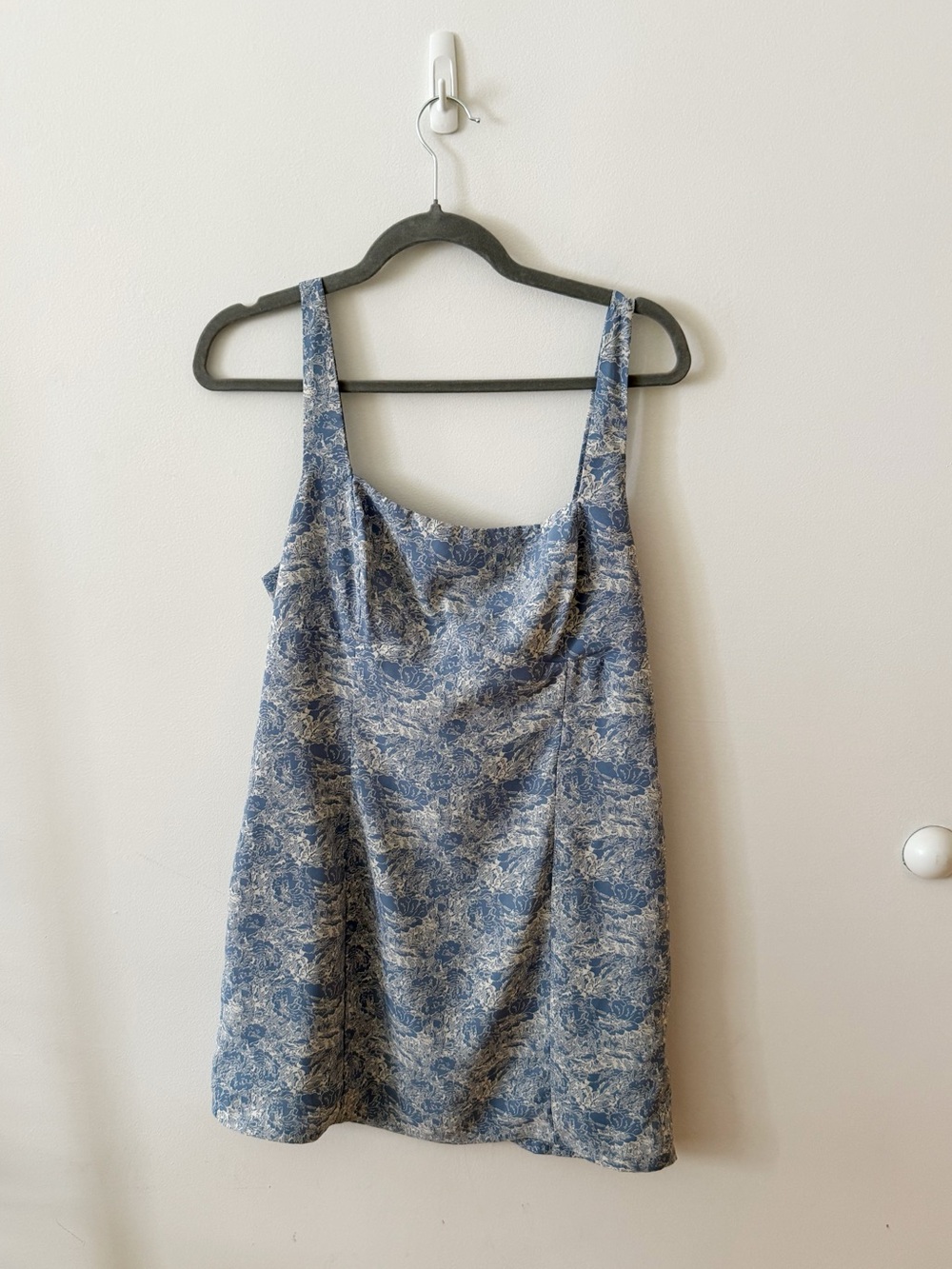 Lulus blue and white printed mini dress
